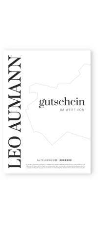 Black and white cover with LEO AUMANN and boldly printed voucher, code section unprinted.